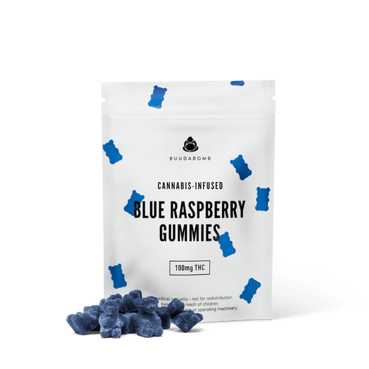BuudaBomb Blue Raspberry Gummies 100MG