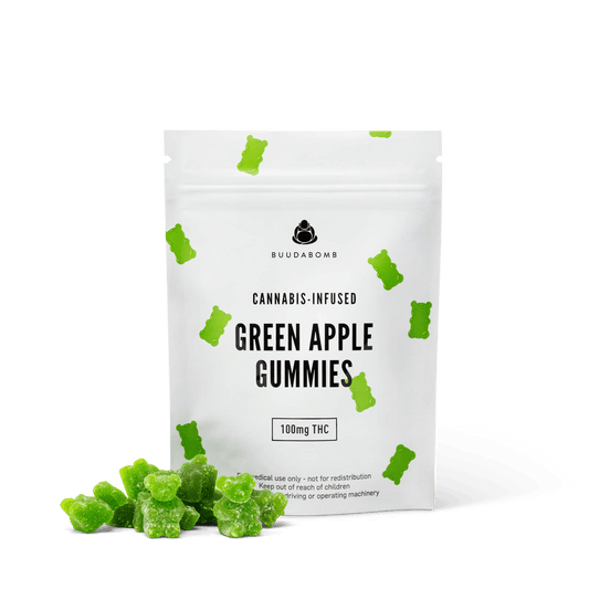 BuudaBomb Green Apple Gummies 100MG
